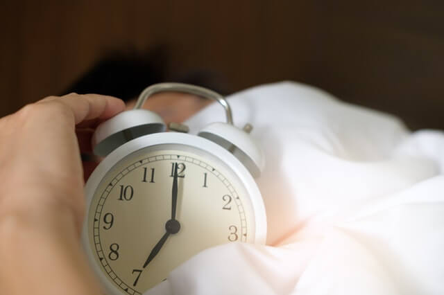 Alarm before sleep